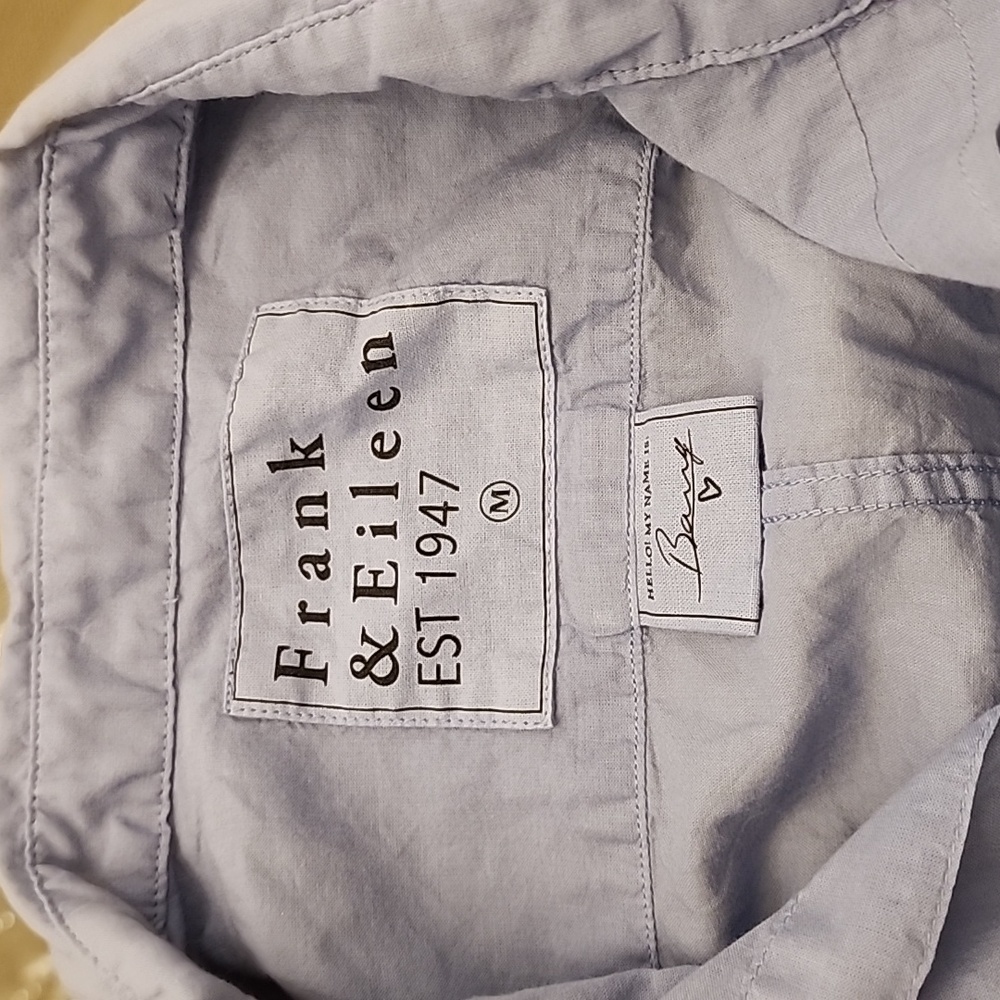 Frank & eileen long sleeve dark blue shirt